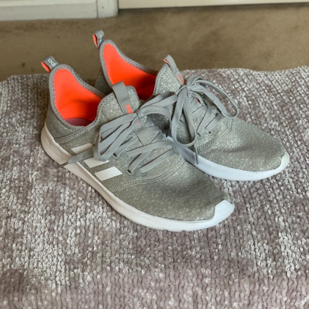Adidas Metallic Grey Cloudfoam Pure Running Shoes